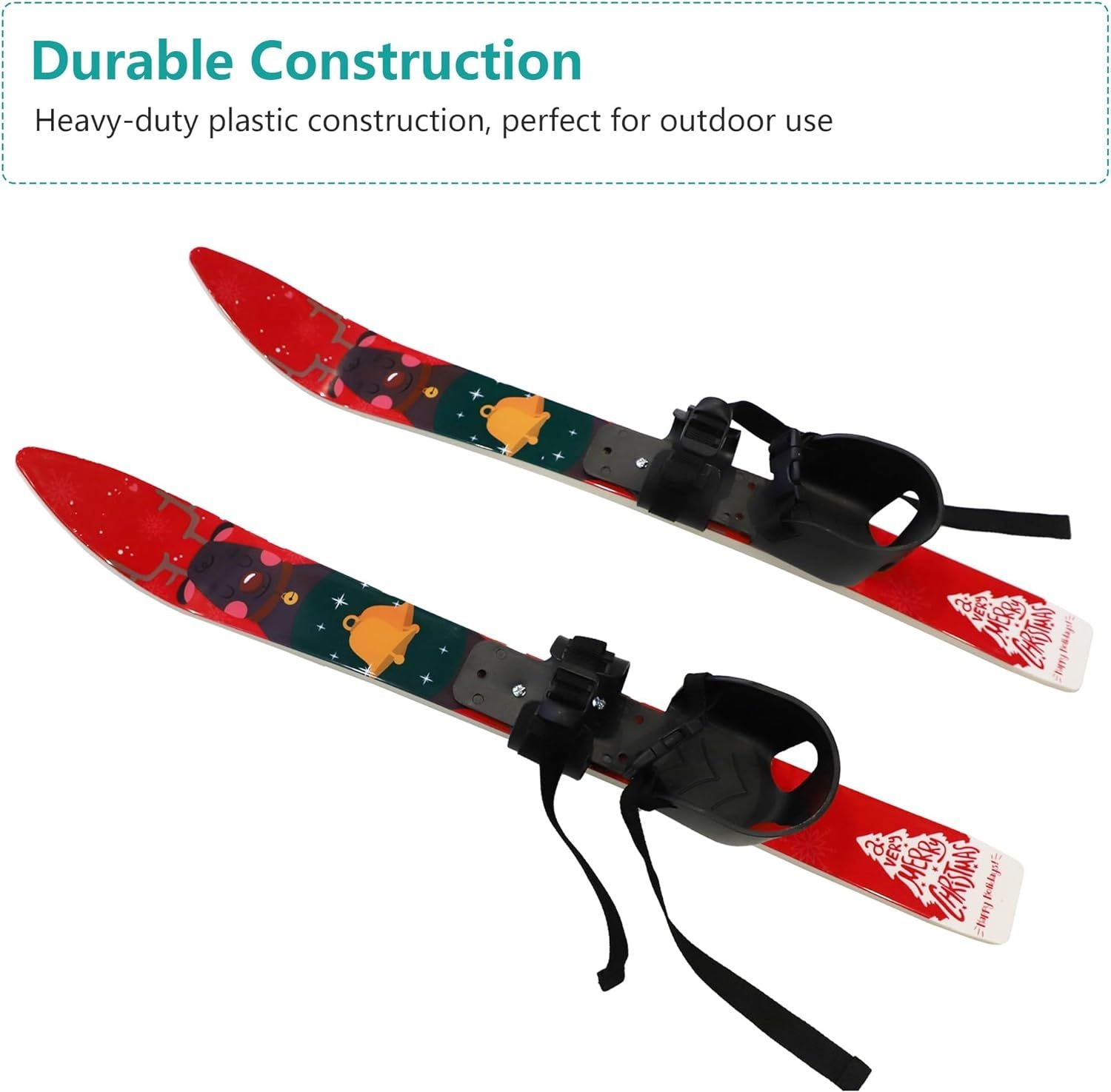 Snow Ski and Pole Set with Bindings 25.6" Ski Boards for Kids Age 2-4 Beginners, Blue | Backcountry Sportsman