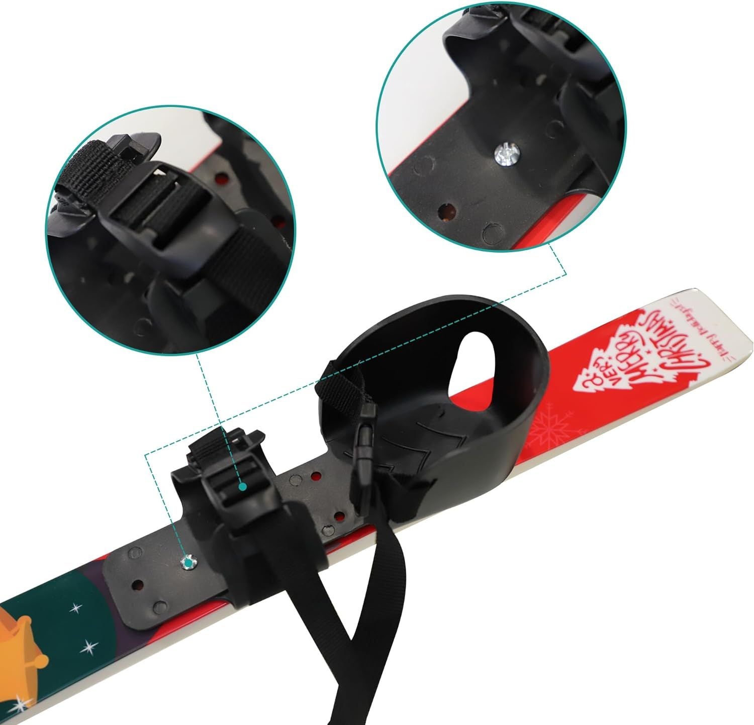 Snow Ski and Pole Set with Bindings 25.6" Ski Boards for Kids Age 2-4 Beginners, Blue | Backcountry Sportsman