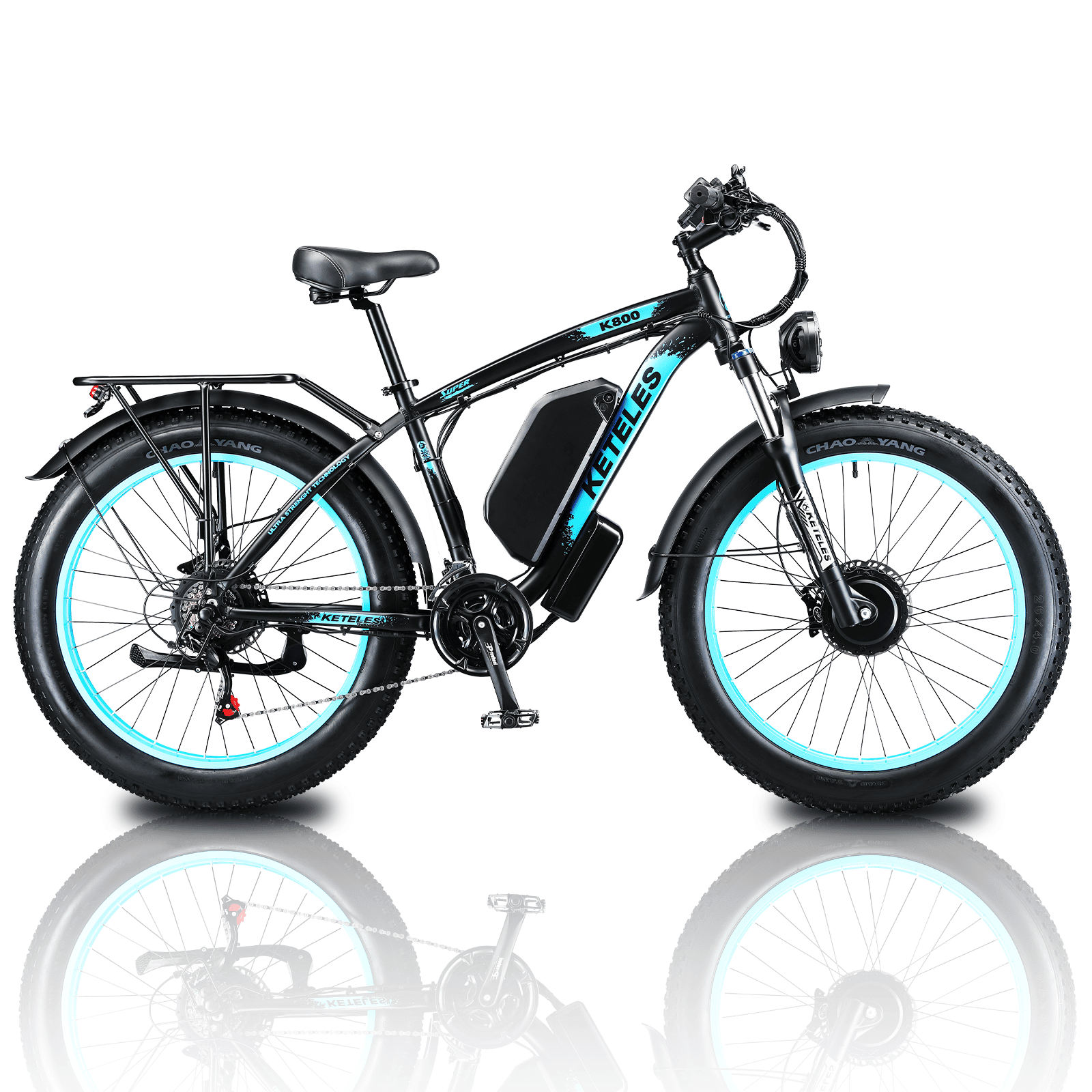 Electric Bike KETELES 48V 23AH Dual Motor 1000W*2 26"*4.0 MTB | Backcountry Sportsman
