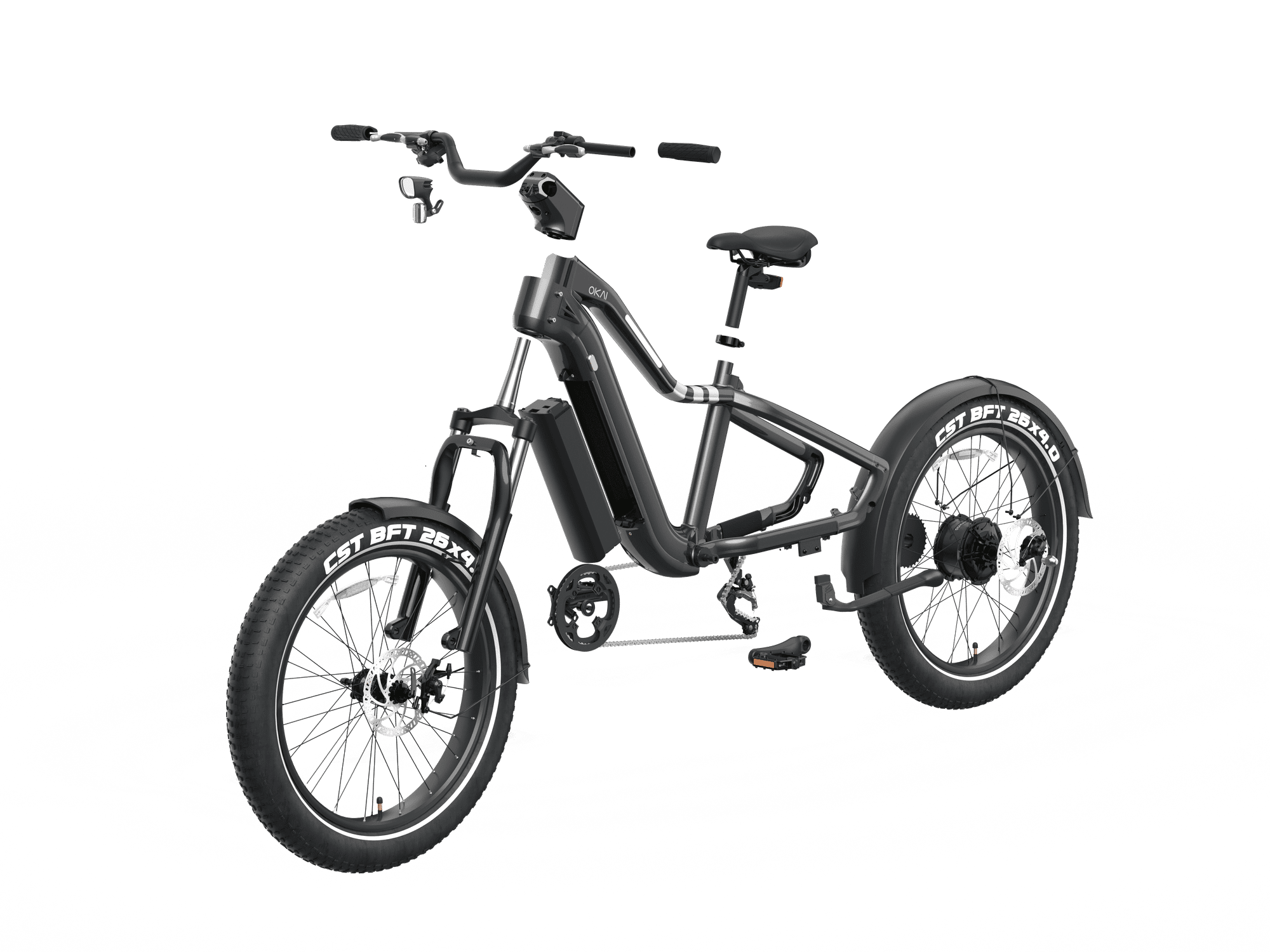 26" Step Over Electric Mountain Bike - Black | Backcountry Sportsman