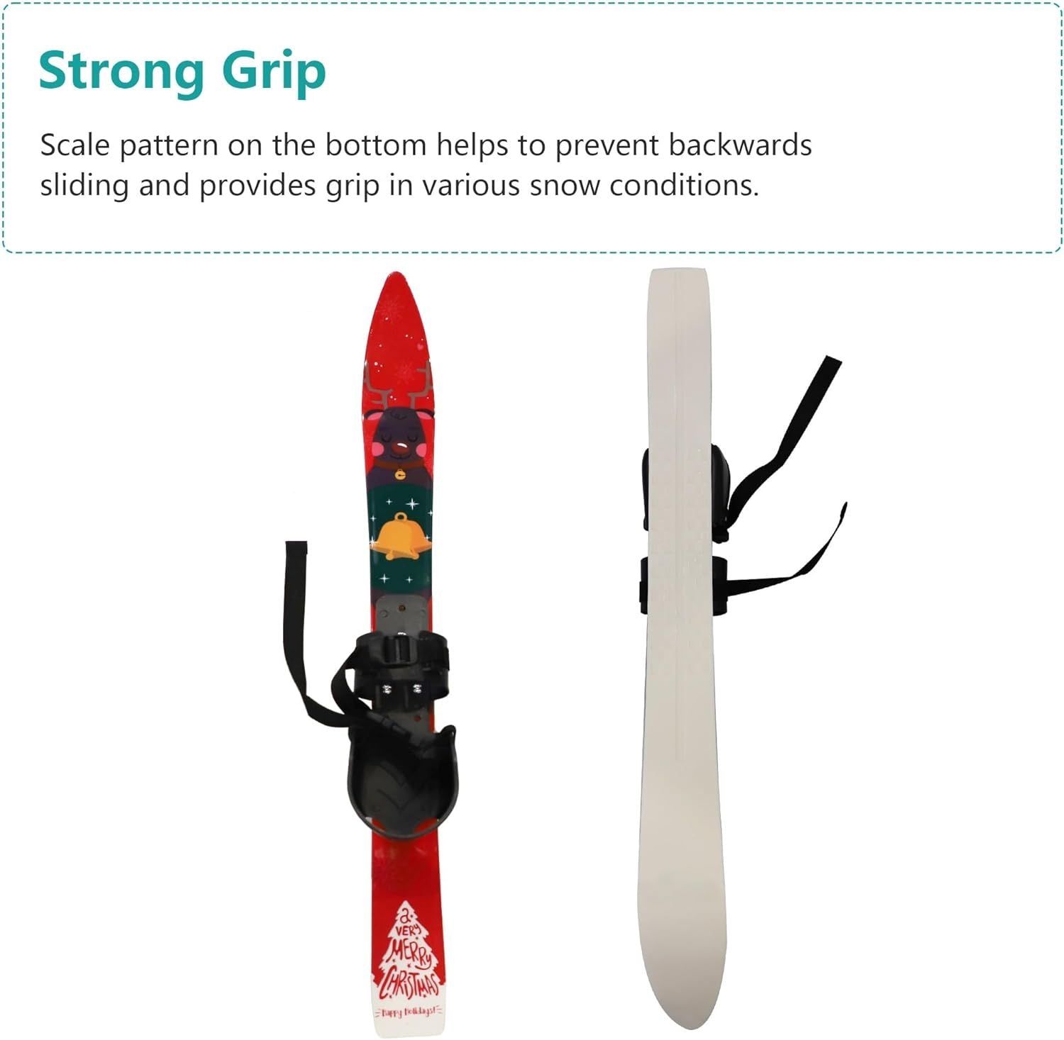 Snow Ski and Pole Set with Bindings 25.6" Ski Boards for Kids Age 2-4 Beginners, Blue | Backcountry Sportsman
