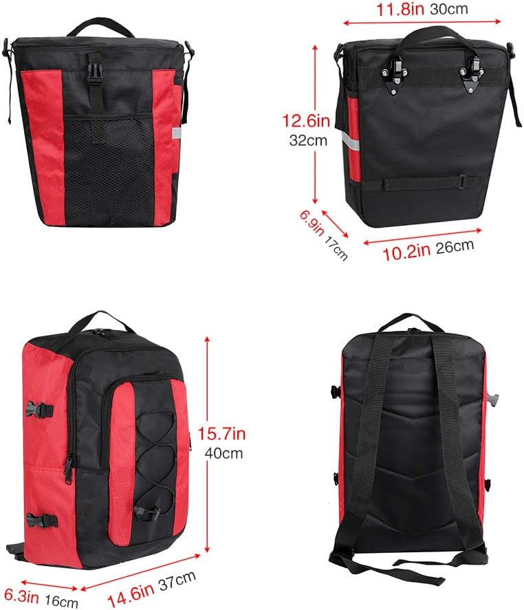 Rhinowalk 3 in 1 Pannier Bag Bicycle Rack Trunks Rear Seat Multifuction Bike Rack Bag 70L | Backcountry Sportsman
