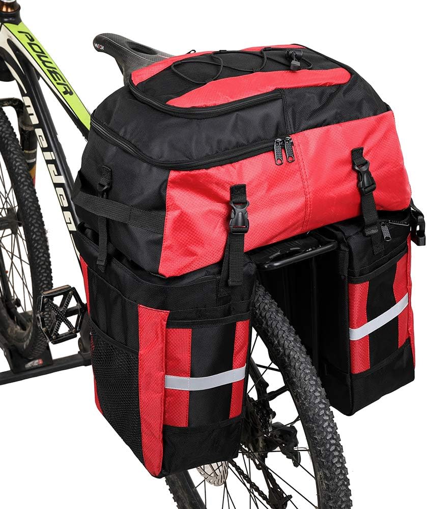 Rhinowalk 3 in 1 Pannier Bag Bicycle Rack Trunks Rear Seat Multifuction Bike Rack Bag 70L | Backcountry Sportsman