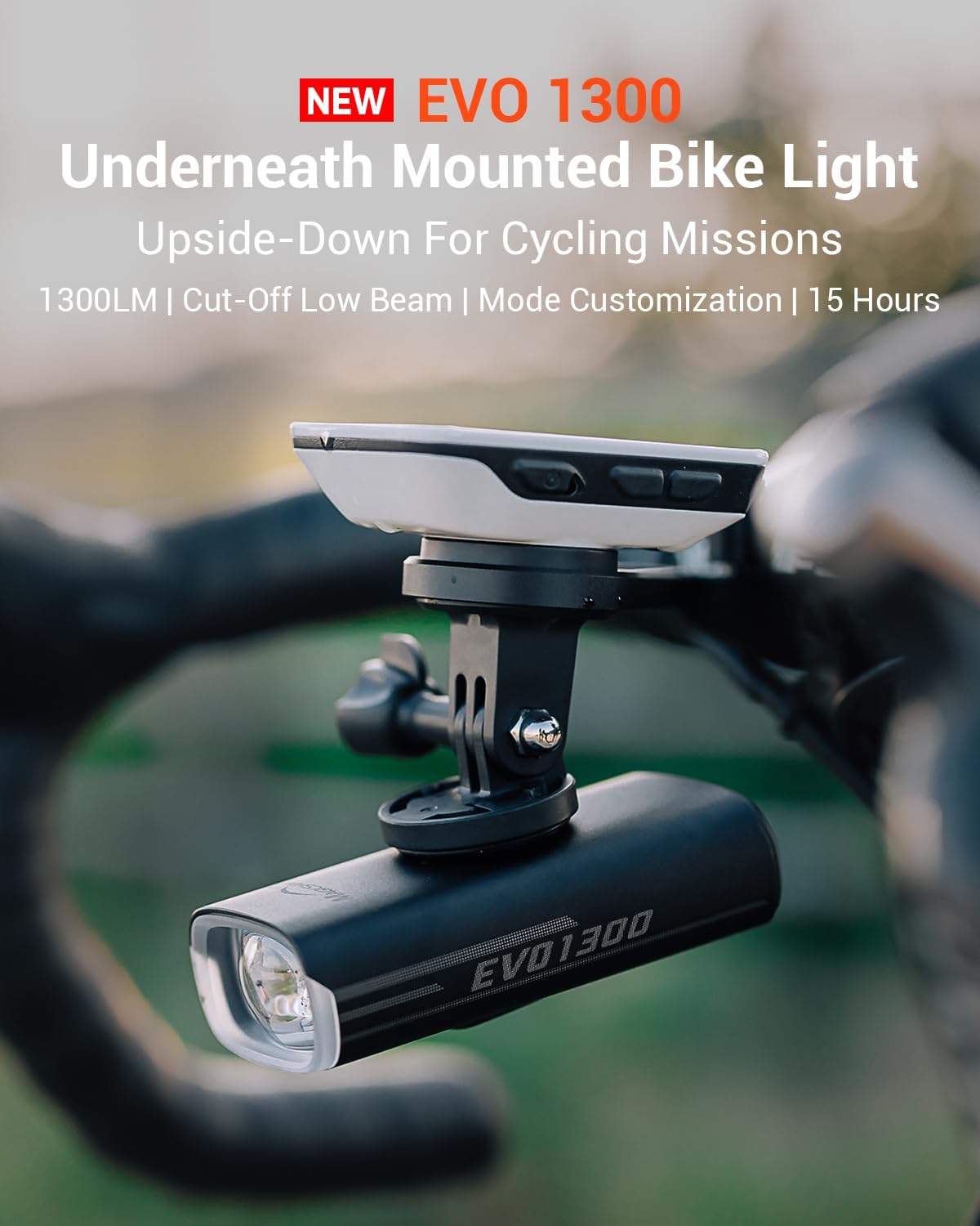 Magicshine EVO 1300 Bike Light with Remote Control, 1300 Lumens Waterproof Bicycle Headlight, USB-C Rechargeable Front Light for Night Riding | Backcountry Sportsman