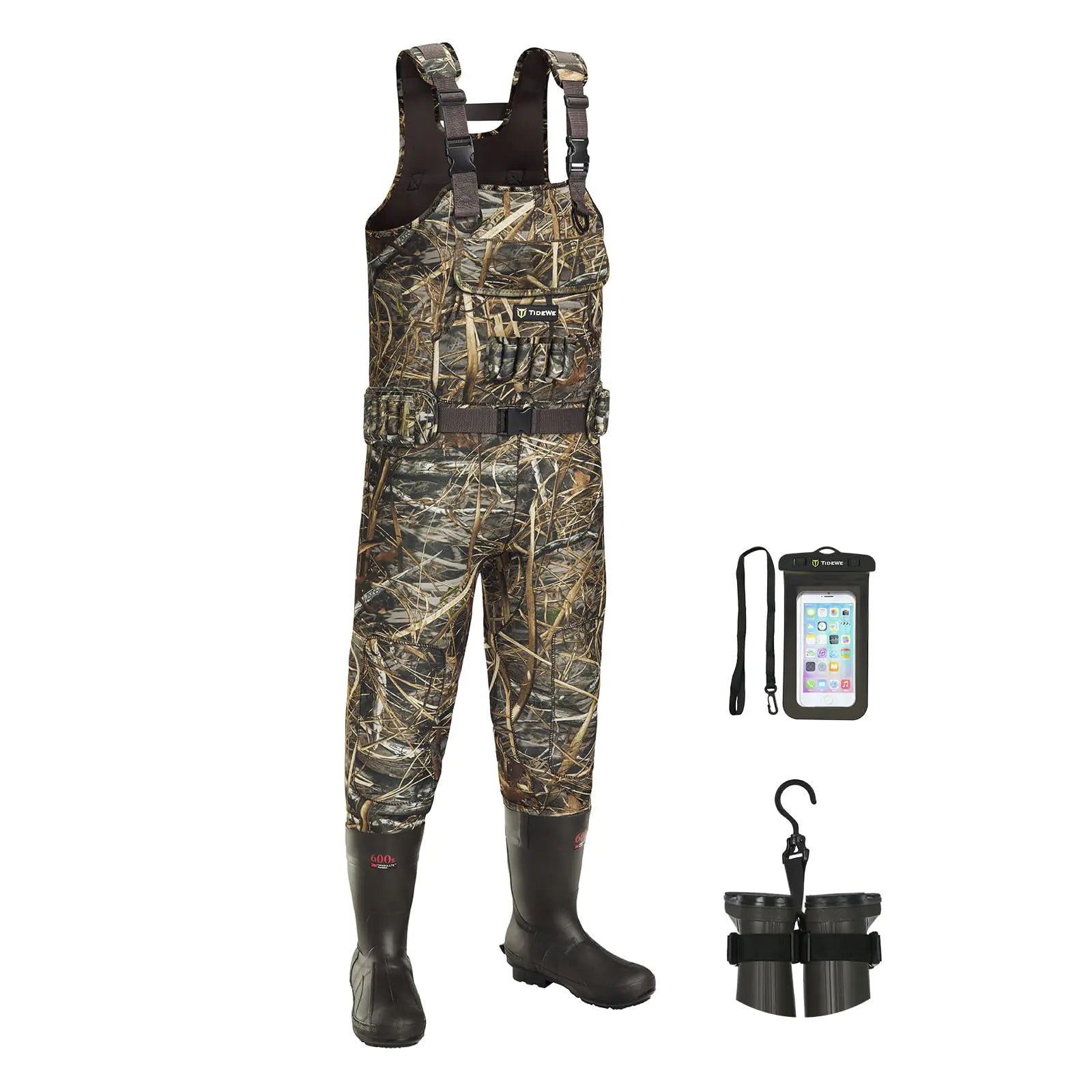 TIDEWE Chest Waders with Boot Hanger Hunting Waders for Men Next Camo Evo with 600G Insulation Waterproof Cleated Neoprene Bootfoot Wader Insulated Hunting & Fishing Waders (Size 9) | Backcountry Sportsman