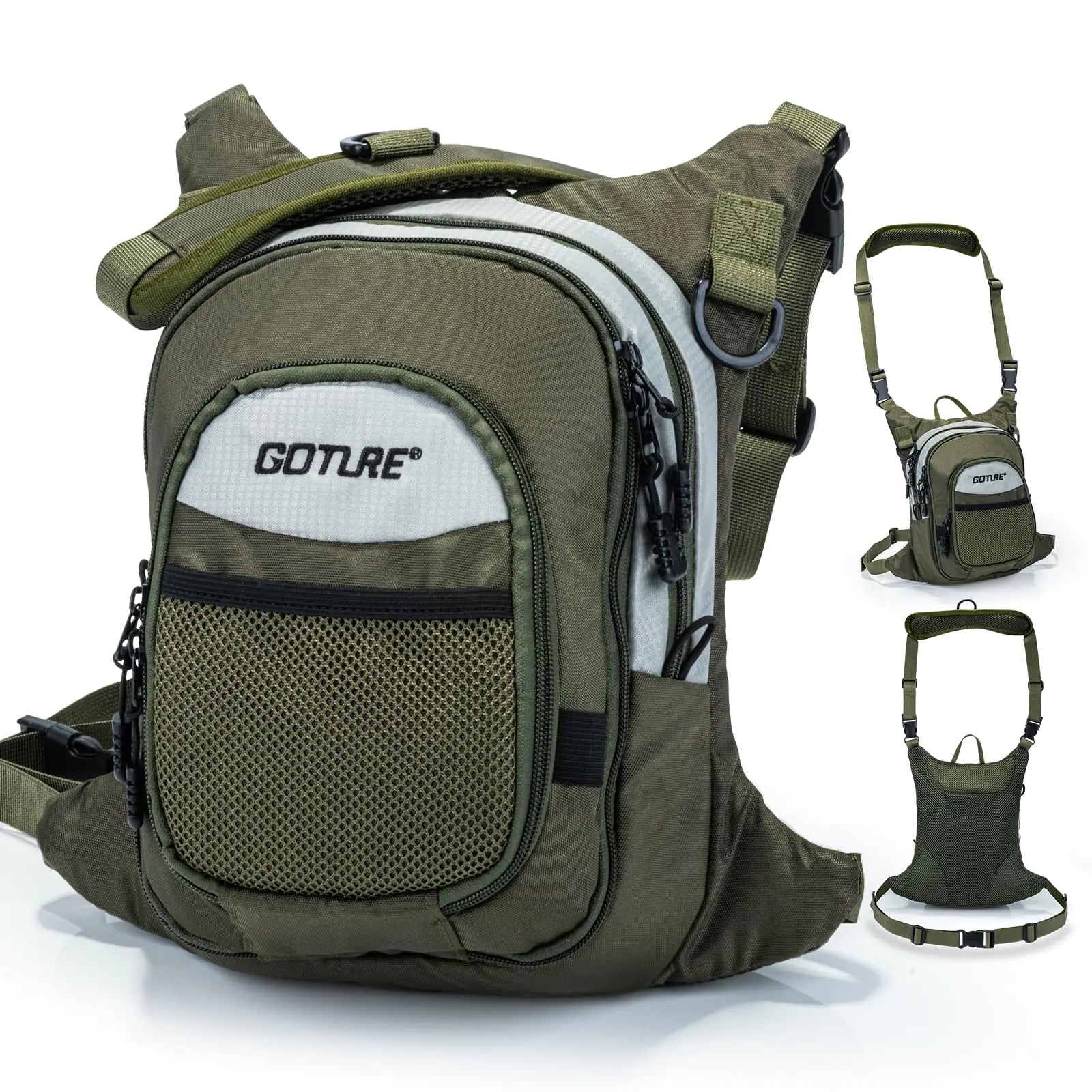 Goture Fly Fishing Chest Pack Lightweight Chest Pack Tackle Storage Bag Fly Fishing Waist Pack Fly Fishing Bag with Adjustable Padded Waist Strap and Neck Strap Fits Up to 2 Tackle/Fly Boxes | Backcountry Sportsman