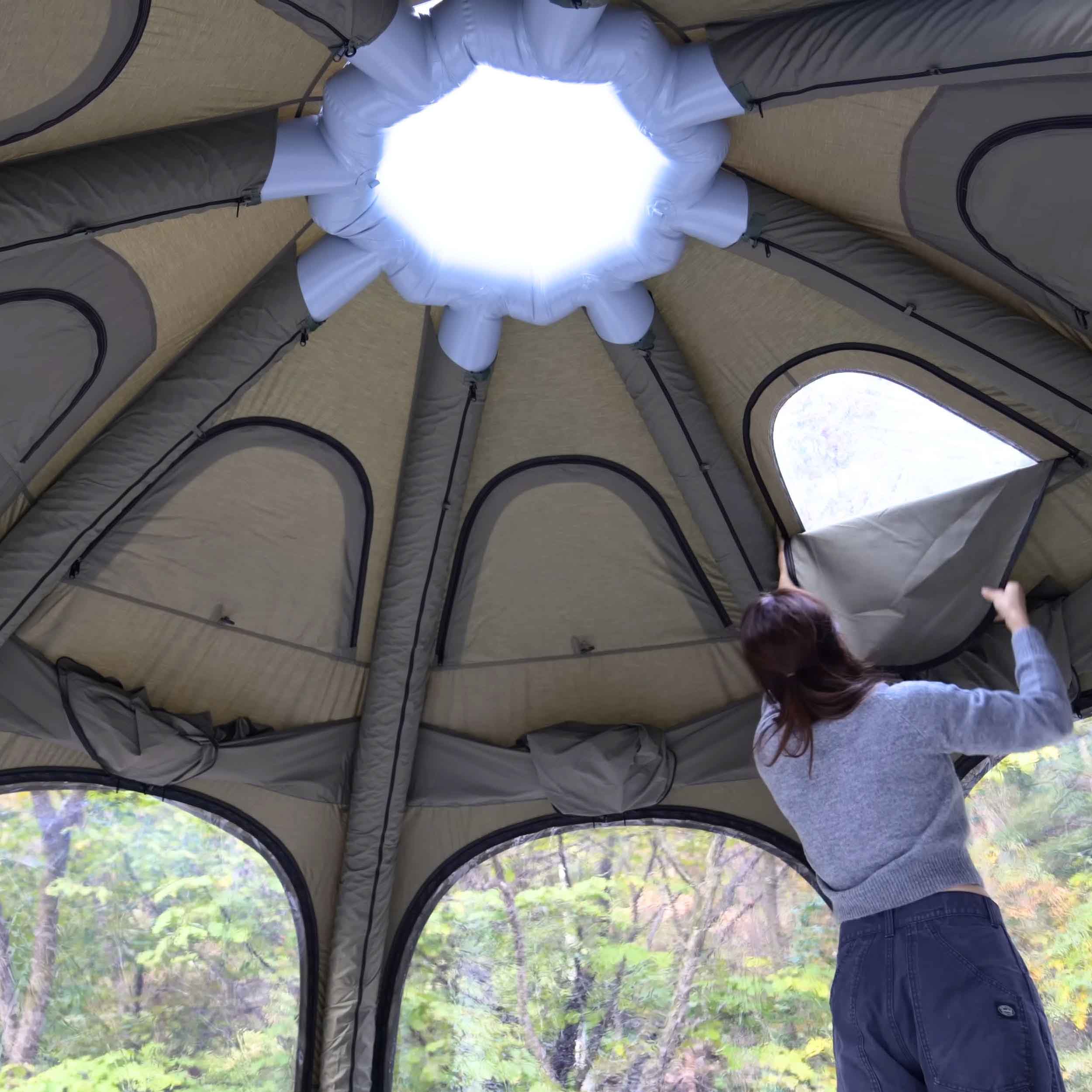 Coody Aurora Dome | RBM Outdoors Inflatable tent Octopus Forest Green for 2-4 person | Backcountry Sportsman