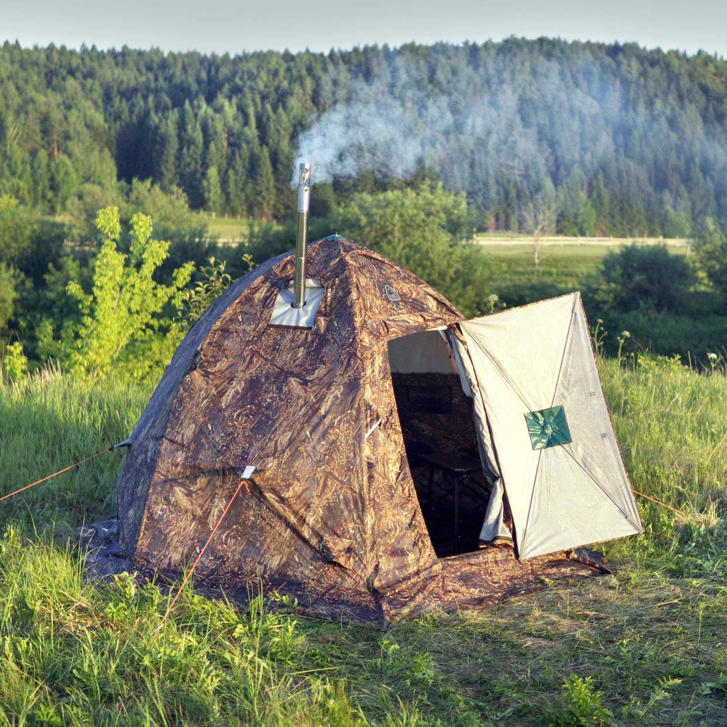 RBM All-Seasons tent  UP-2 mini for 1-3 person + Wood Stove Caminus S + Three-Layer Floor | Backcountry Sportsman