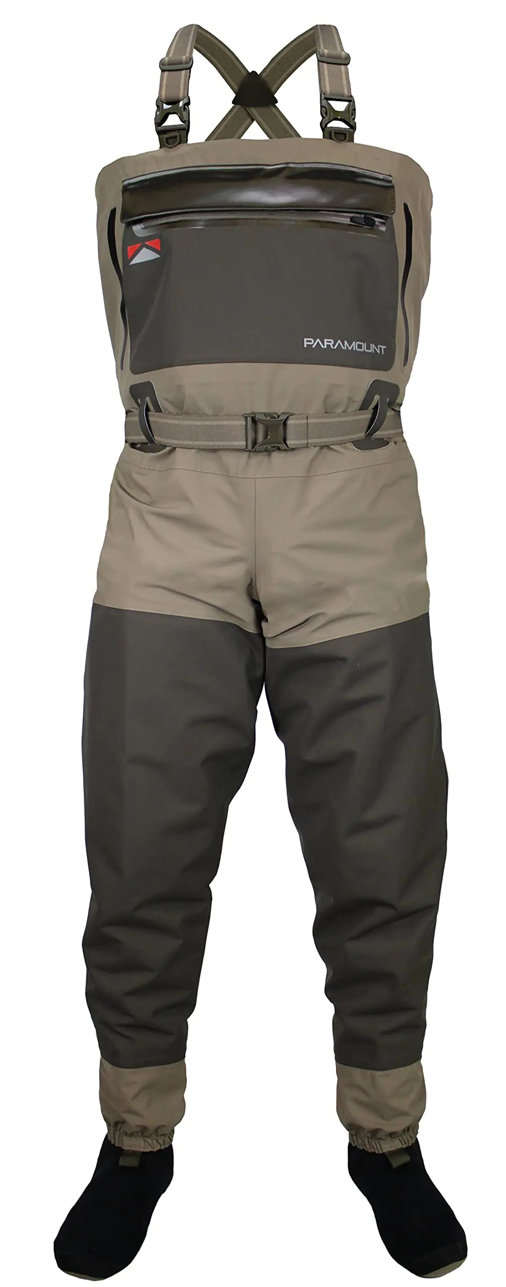 Paramount Outdoors Slate Breathable Stockingfoot Full Wrap 6-Ply Fishing Chest Wader (Large) | Backcountry Sportsman