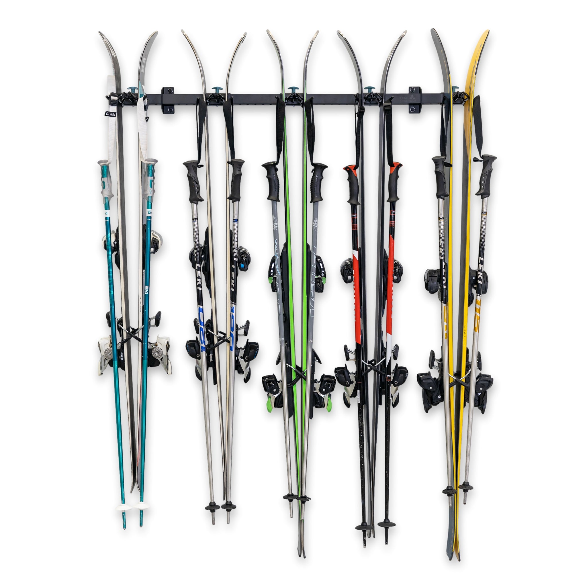 Lone Peak Ski Rack | Adjustable Wall Storage System | Holds 5 Pairs of Skis | Backcountry Sportsman