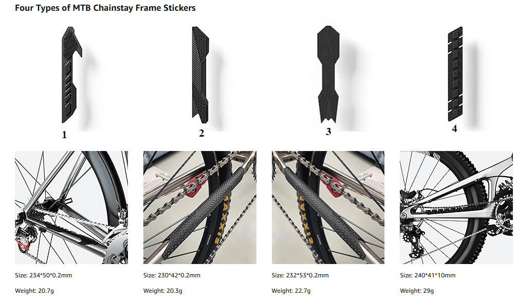 ENLEE Bike Chainstay Protector, MTB Silicone Chain Stay Frame Guard, Road Bicycle Chain Pad - Protect Your Bike Frame from Scratch by Chain | Backcountry Sportsman