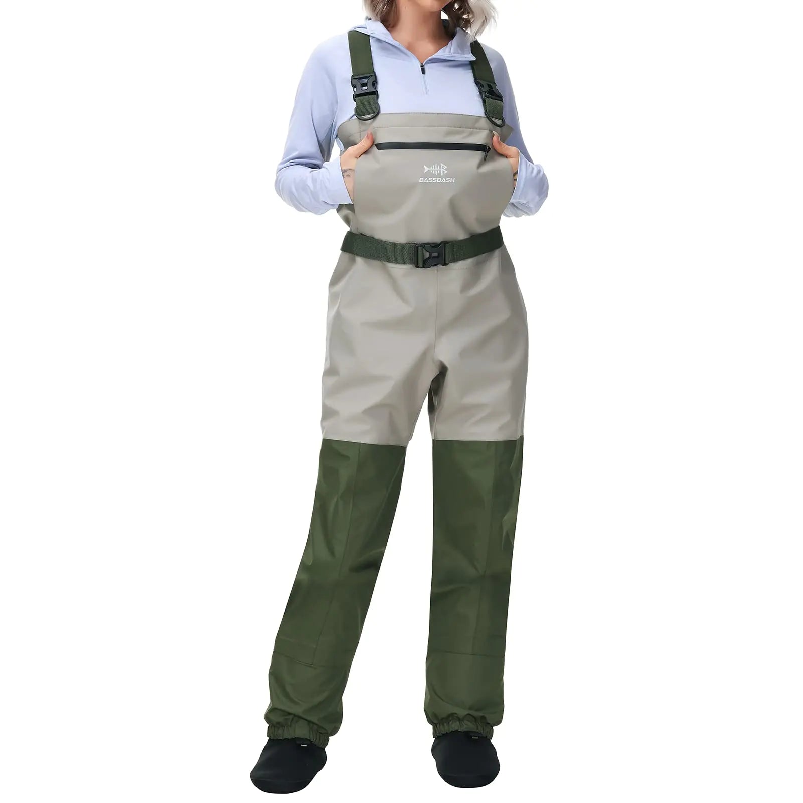 BASSDASH IMMERSE Women’s Breathable Stocking Foot Fishing Waders Waterproof Lightweight Chest Wader | Backcountry Sportsman