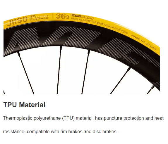 JIISO Ultralight 36g Road Bike 700x18/32C TPU Inner Tube 45/65/80mm French Valve | Backcountry Sportsman