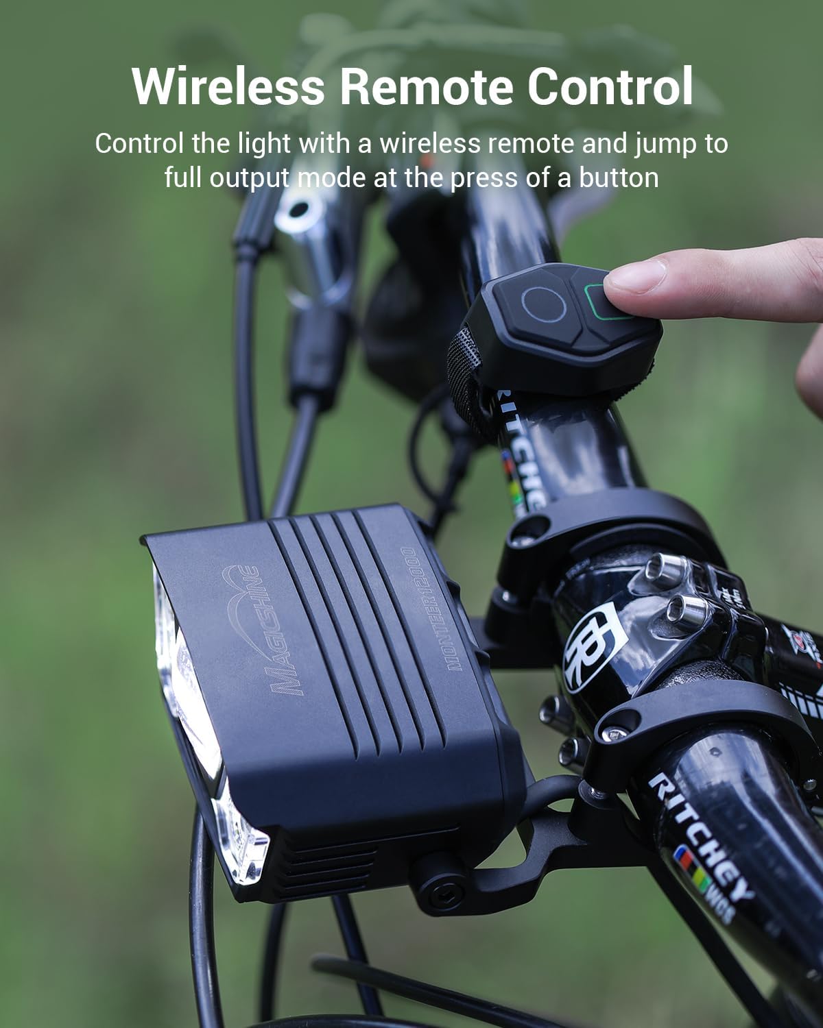 Magicshine MONTEER 12000 Mountain Bike Light,IPX6 Waterproof 12000 Lumen Max Output,20,000mAh Type-C Battery Pack with Reverse Charging Ultimate MTB Light | Backcountry Sportsman
