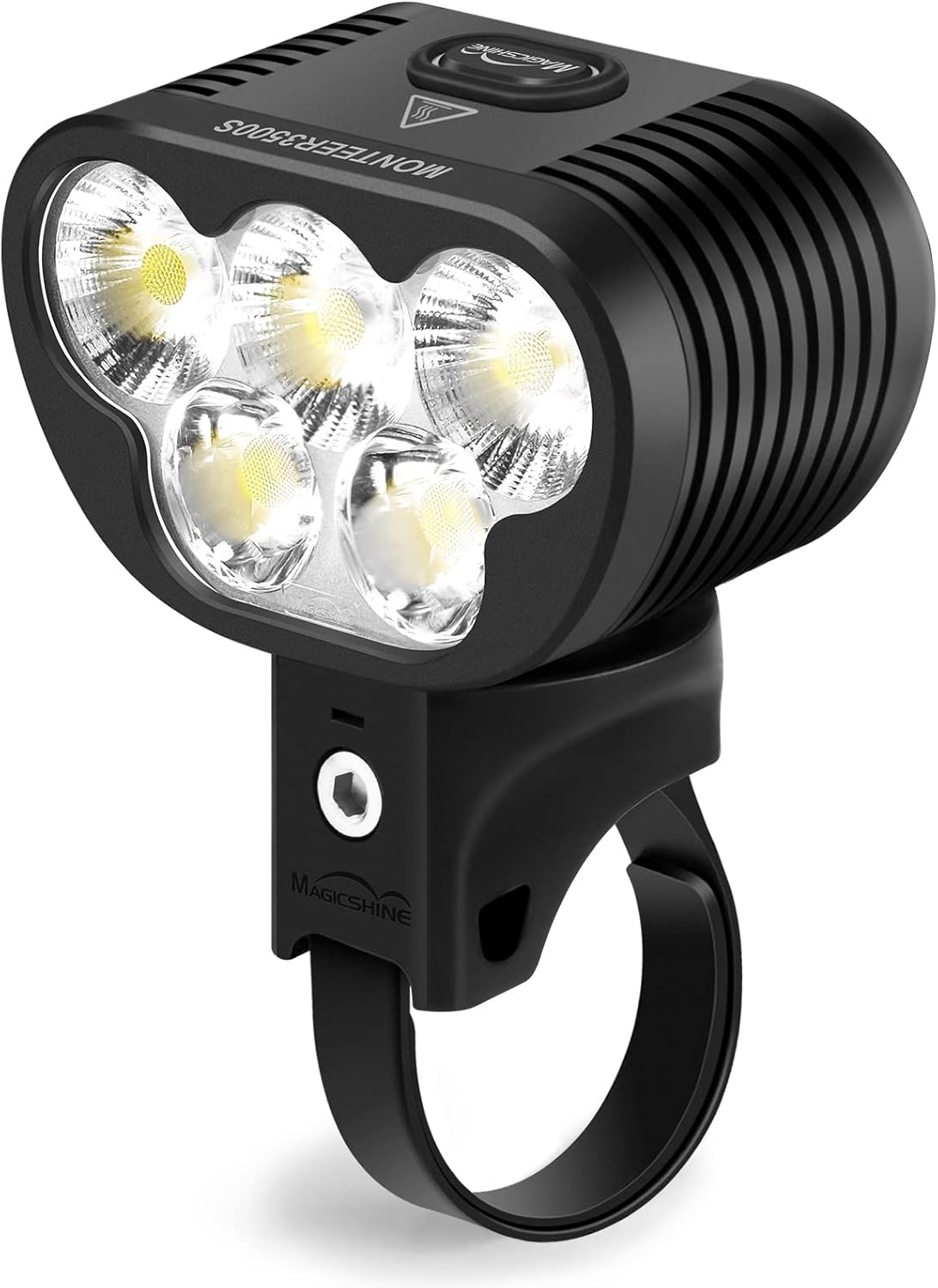 Magicshine Monteer 3500S Nebula Mountain Bike Light, 3500 lumens max Actual Output, 1800 Lumen Flood,1400 Lumen spot, 5200 mAh USB Rechargeable Battery Pack, IPX5 Water Resistent MTB Helmet Light | Backcountry Sportsman