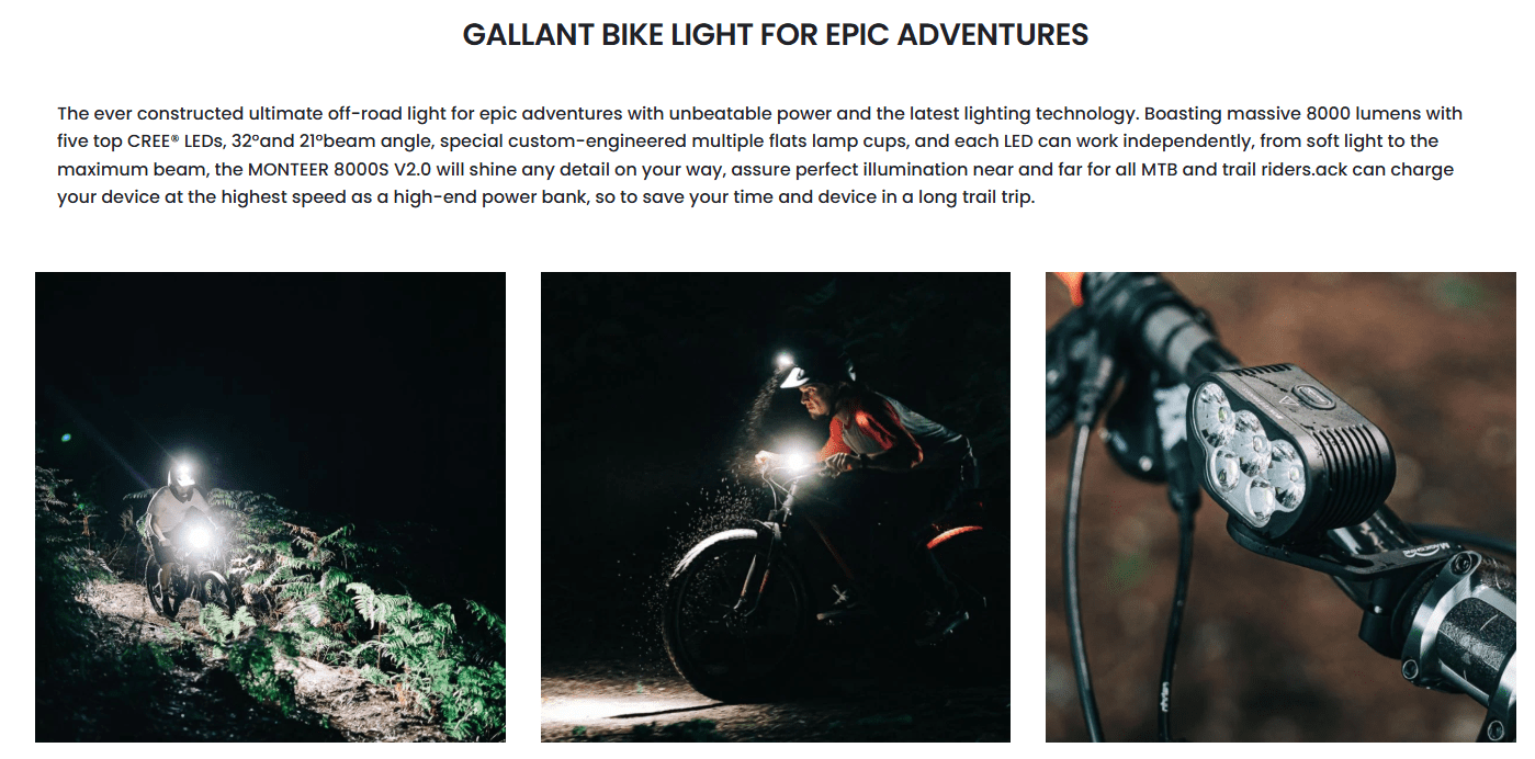 MONTEER 8000S GALAXY V2.0 Remote MTB Light | Backcountry Sportsman
