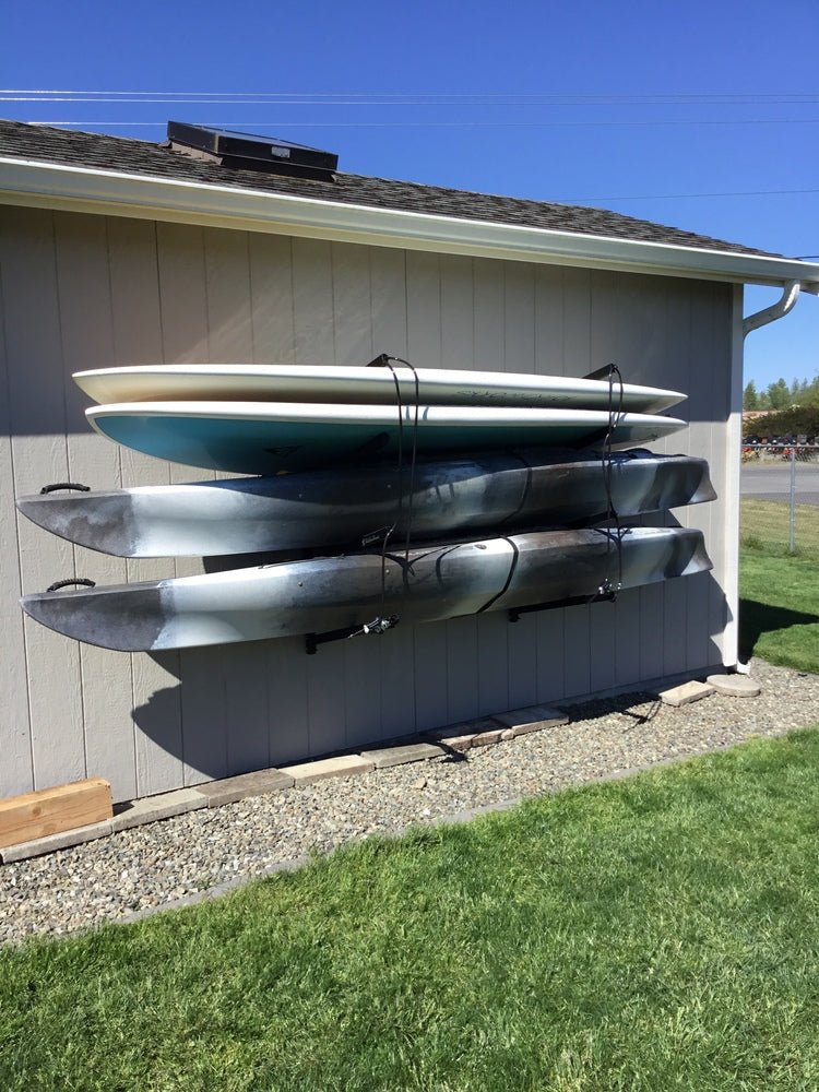 Outdoor Wall Rack |  46 Inch Adjustable Height | Kayak & SUP | Backcountry Sportsman