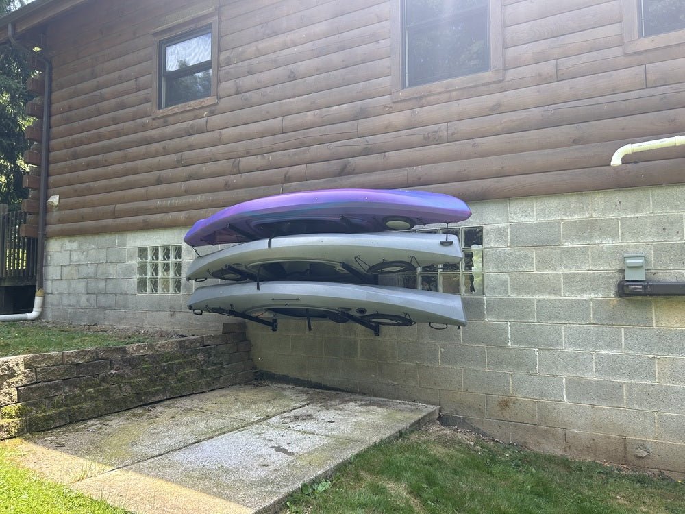 Outdoor Wall Rack |  46 Inch Adjustable Height | Kayak & SUP | Backcountry Sportsman