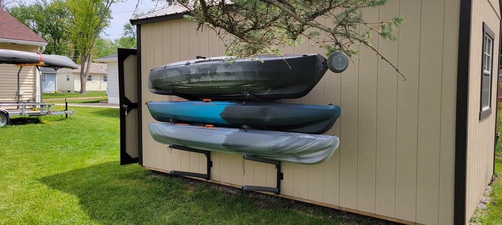 Outdoor Wall Rack |  46 Inch Adjustable Height | Kayak & SUP | Backcountry Sportsman