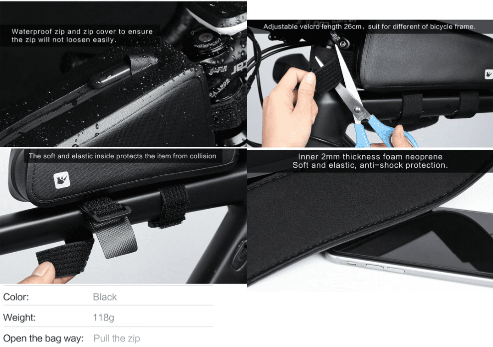 Rhinowalk Bicycle Frame Bag - Professional Cycling Accessory-RK18330 | Backcountry Sportsman
