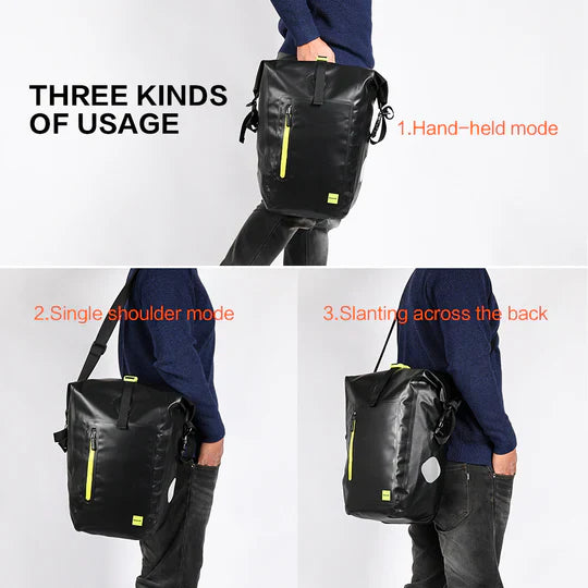 Rhinowalk 25 Liter Waterproof Bike Pannier Bag- Cargo Rack Saddle Bag Shoulder Bag Laptop Pannier Bag | Backcountry Sportsman