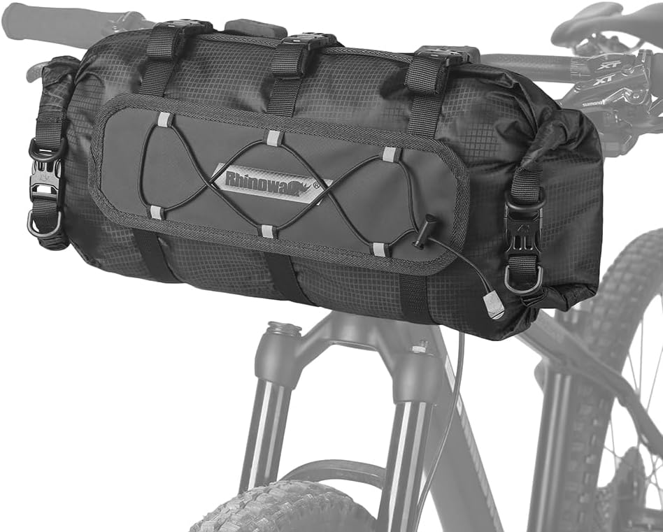 Rhinowalk Bike Handlebar Bag Bicycle Front Bag Lightweight Waterproof Roll Bag 12L with Shoulder Strap for Mountain Road Bike Cycling Accessories | Backcountry Sportsman