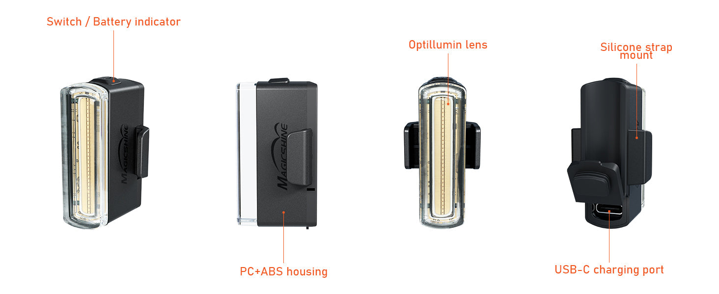 Magicshine SEEMEE 20 V2.0 Bike Tail Lights for Night Riding,USB-C Rechargeable Bicycle Rear Lights, IPX6 Waterproof, Cycling Safety Back Light for Commuting Cyclists and Kids | Backcountry Sportsman