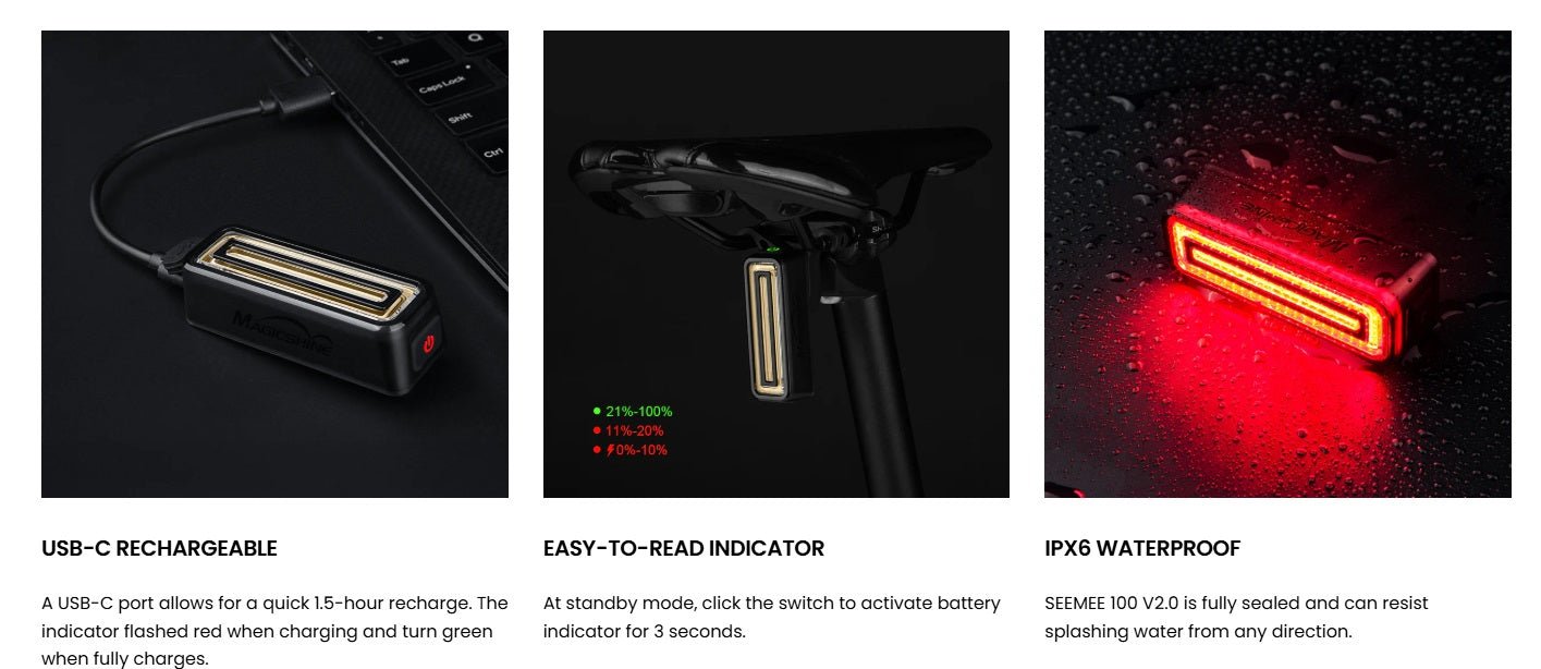 SEEMEE 100 V2.0 Smart Bike Tail Light | Backcountry Sportsman