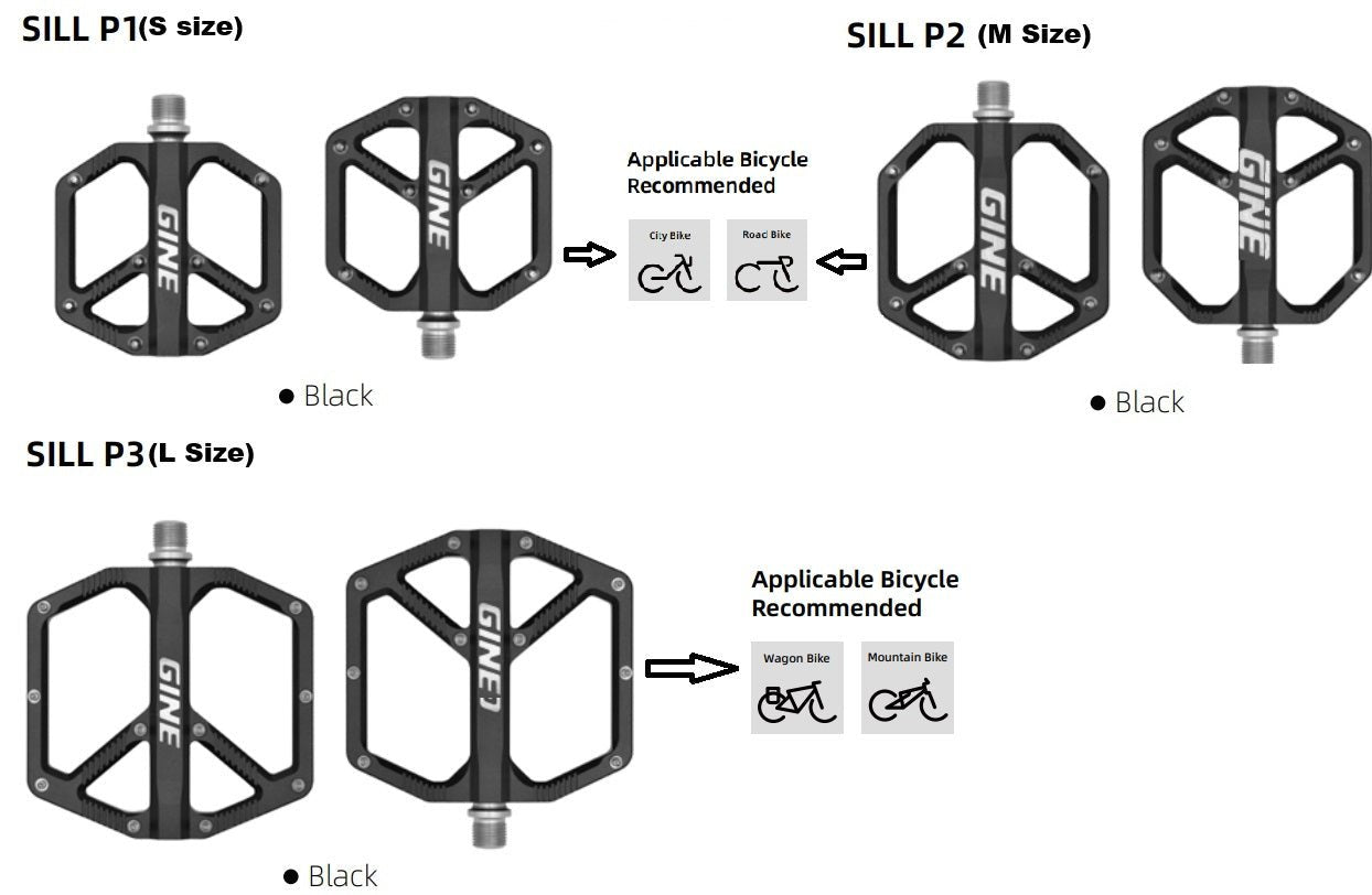 GINE SILL-Aluminum Alloy Bicycle Platform Pedals | Backcountry Sportsman