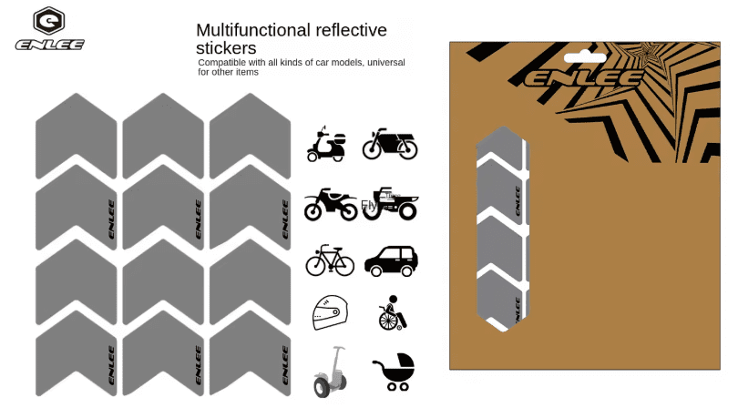 ENLEE 12pcs Lightweight MTB Bicycle Wheel Rim Reflective Stickers Bike Rim Safety Reflector | Backcountry Sportsman