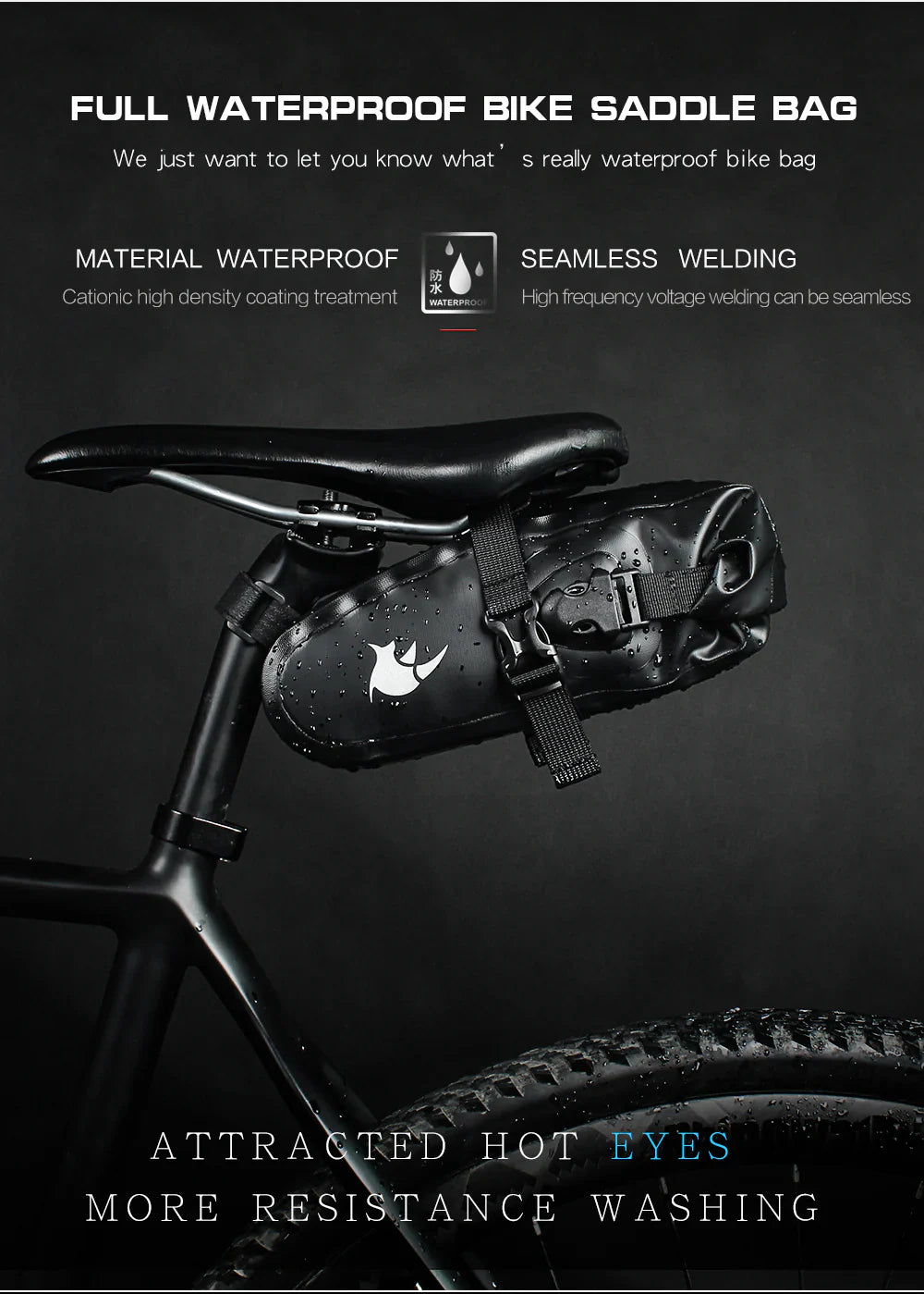 Rhinowalk Waterproof Bike Saddle Seat Bag 2.5L/4L-TF551-TF552 | Backcountry Sportsman