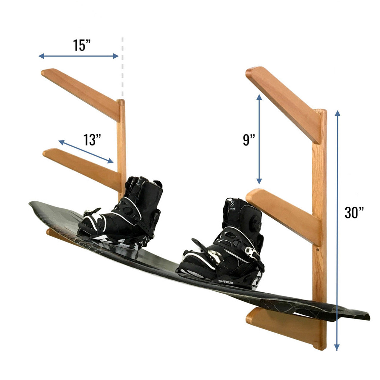 TidyTimber Wakeboard Storage Wood Rack | Holds 3 Wakeboards | Backcountry Sportsman