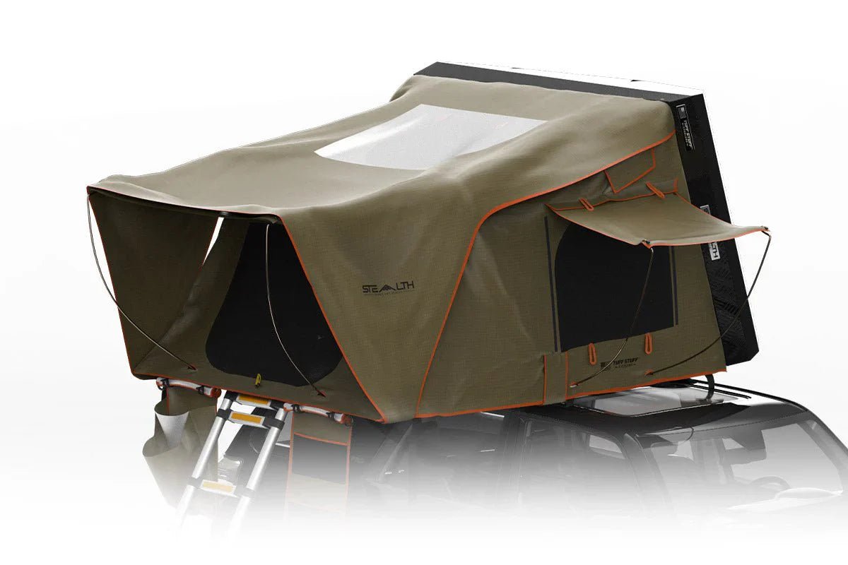 Stealth Hardshell Rooftop Tent – Aluminum – 3 Person – Black – Low-Profile Overland Tent | Backcountry Sportsman