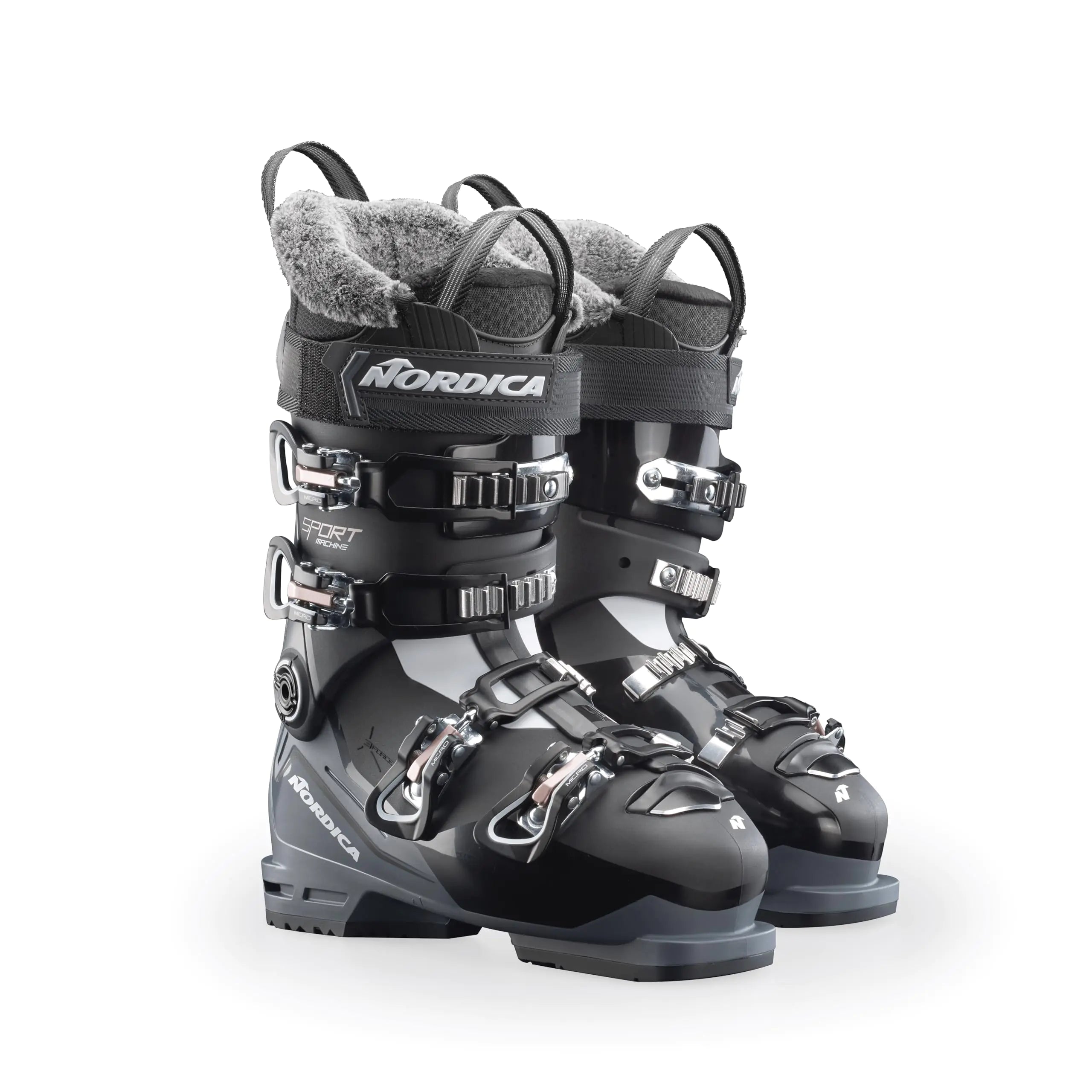 Nordica Womens Durable Warm Insulated Water-Resistant All-Mountain Sportmachine 3 75 W Ski Boots Black/Anthracite/Pink 25.5 | Backcountry Sportsman